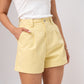 Kiera Cotton Shorts In Yellow