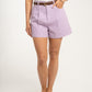 Kiera Pinstripe Shorts In Lilac