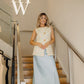 Love Laura Slip Skirt In Powder Blue