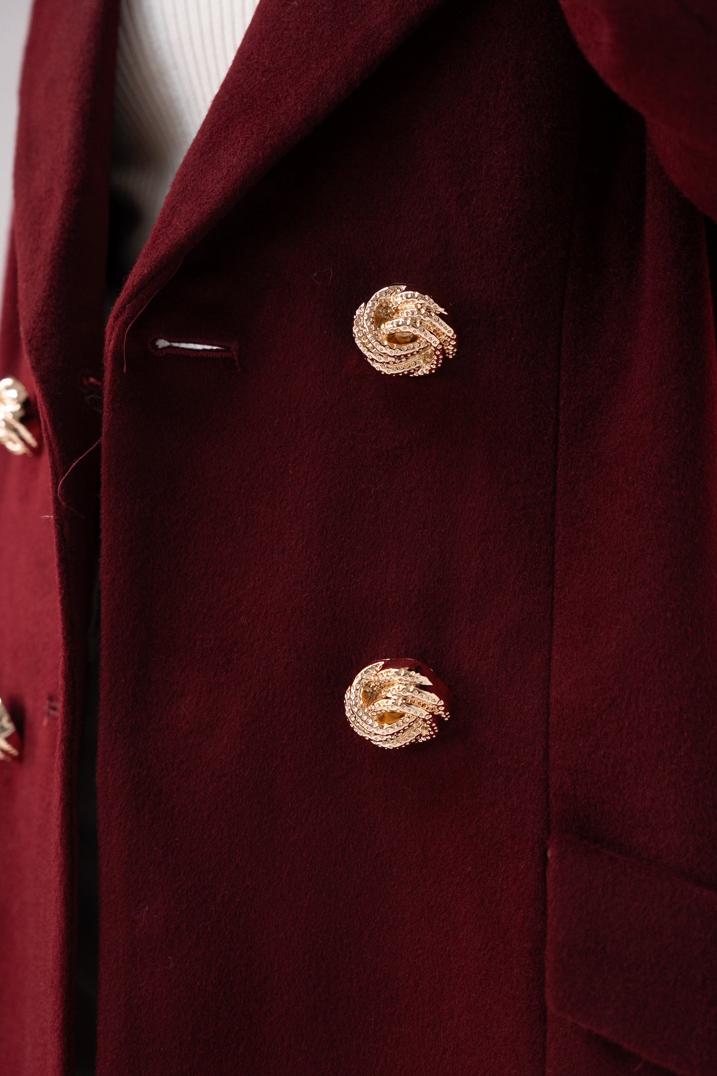 Love Laura Structured Coat In Bordeaux