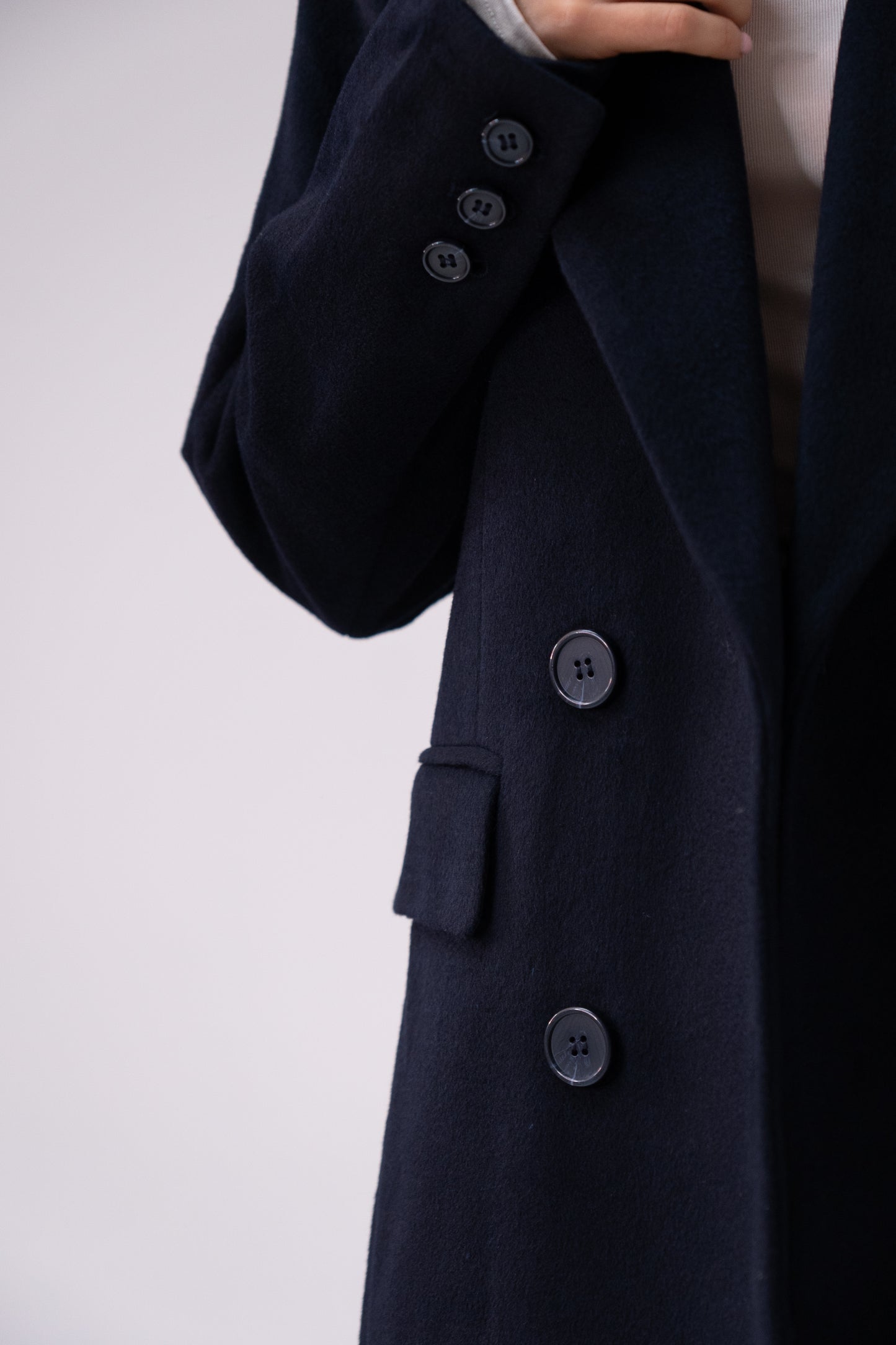Love Laura Overcoat In Navy
