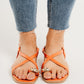 Lauren Metal Toe Post Sandals In Orange