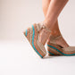 Lauren Wedges In Beige Multi