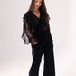 Leah Lace Blouse In Black