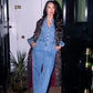 Love Laura Utility Jumpsuit In Mid Wash