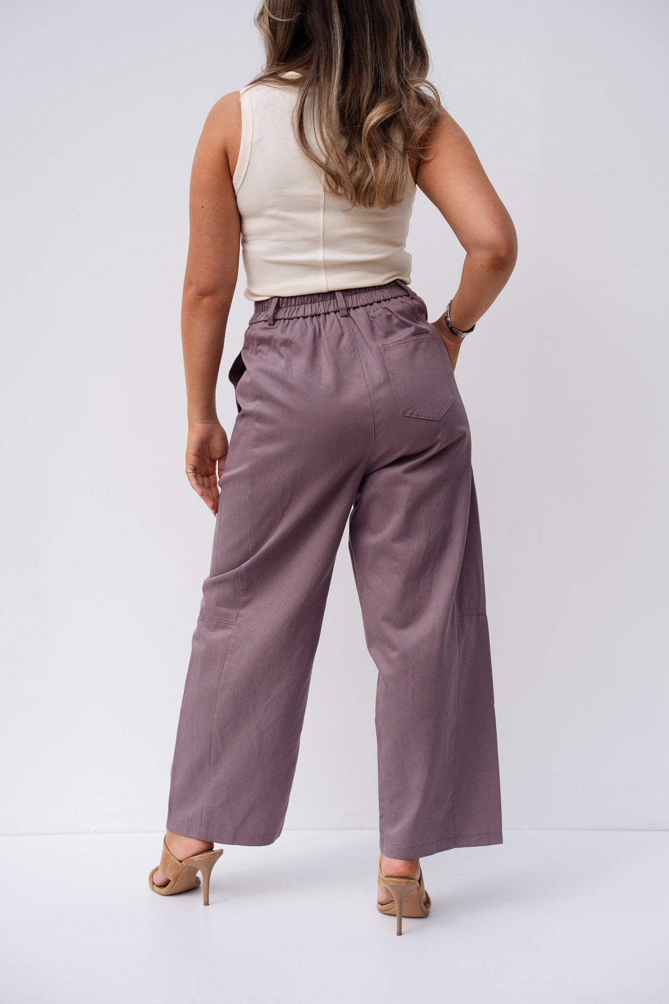 Love Laura Summer Trousers In Mauve