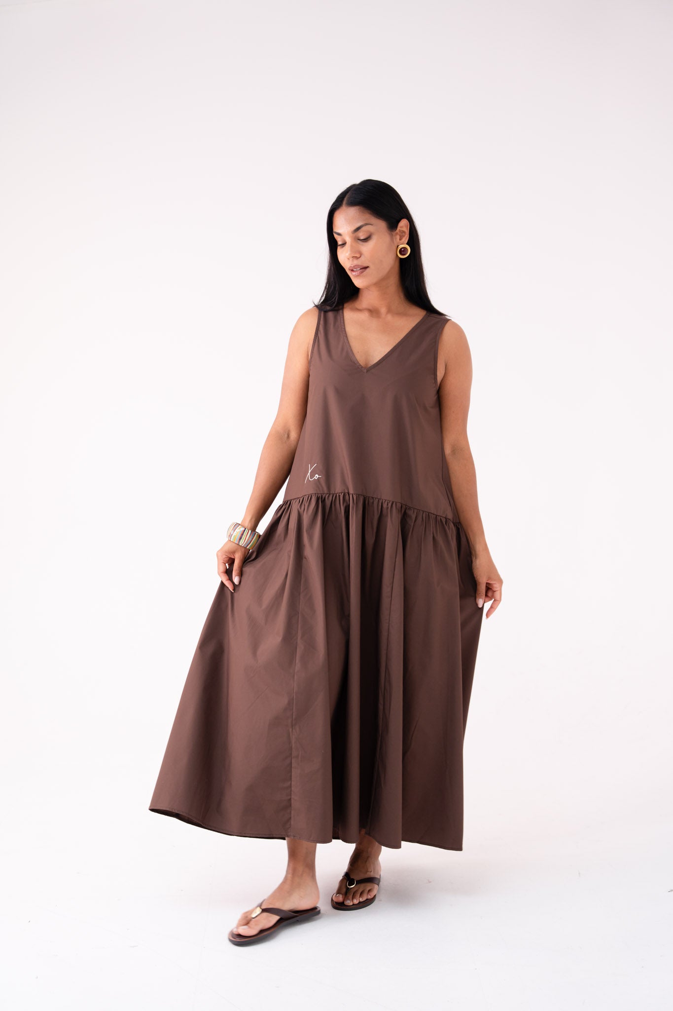 Love Laura Summer Maxi Dress In Chocolate