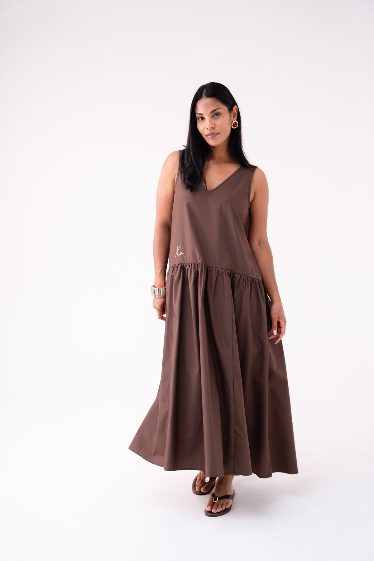 Love Laura Summer Maxi Dress In Chocolate