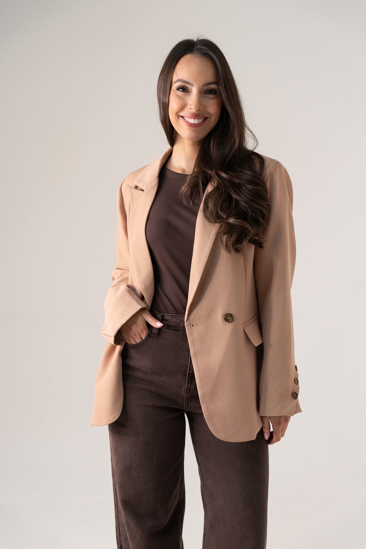 Love Laura Blazer In Camel