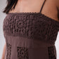 Love Laura Crochet Maxi Dress In Chocolate