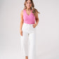 Love Laura V-Neck Vest Top In Pink