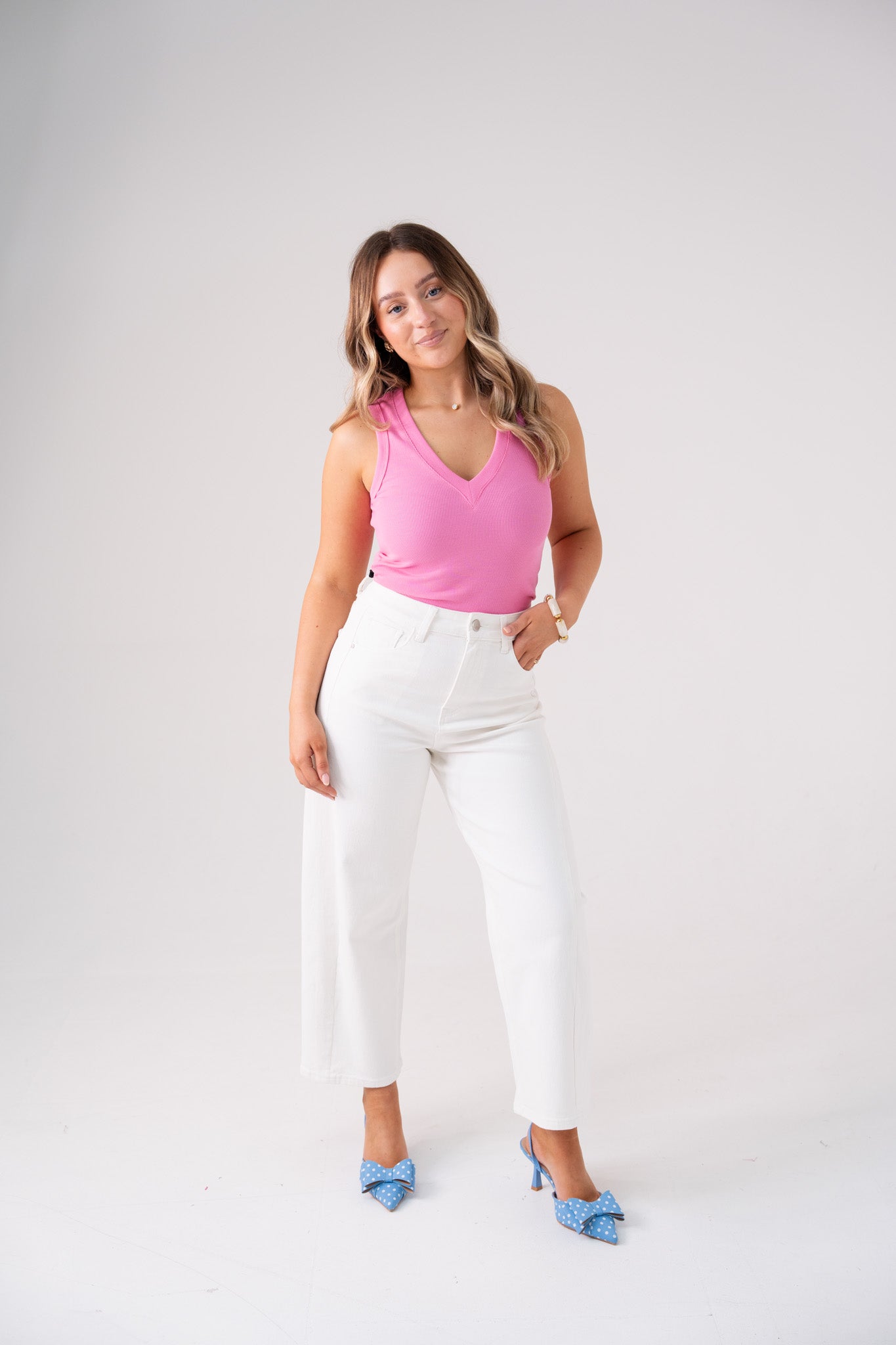 Love Laura Carrot Barrell Jeans In White