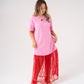 Love Laura Contrast T-Shirt Dress In Pink