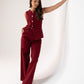 Love Laura Straight Leg Jeans In Burgundy