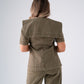 Love Laura Statement Collar Top In Olive