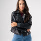 Love Laura Faux Leather Jacket In Black