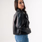 Love Laura Faux Leather Jacket In Black