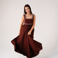 Love Laura Heart Embroidered Dress In Chocolate