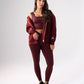 Love Laura Leisure Top In Burgundy