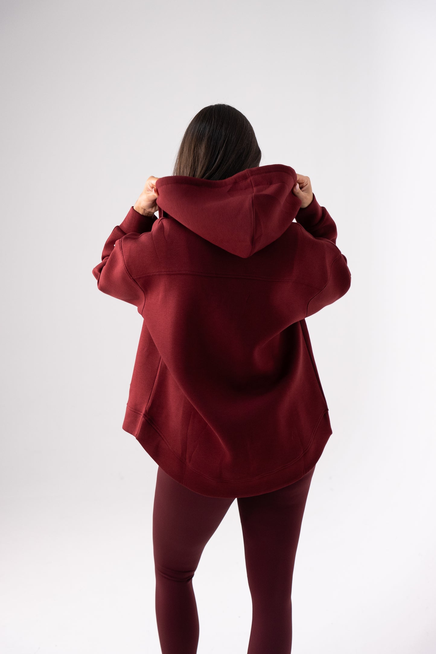 Love Laura Hoodie In Burgundy