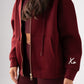 Love Laura Hoodie In Burgundy