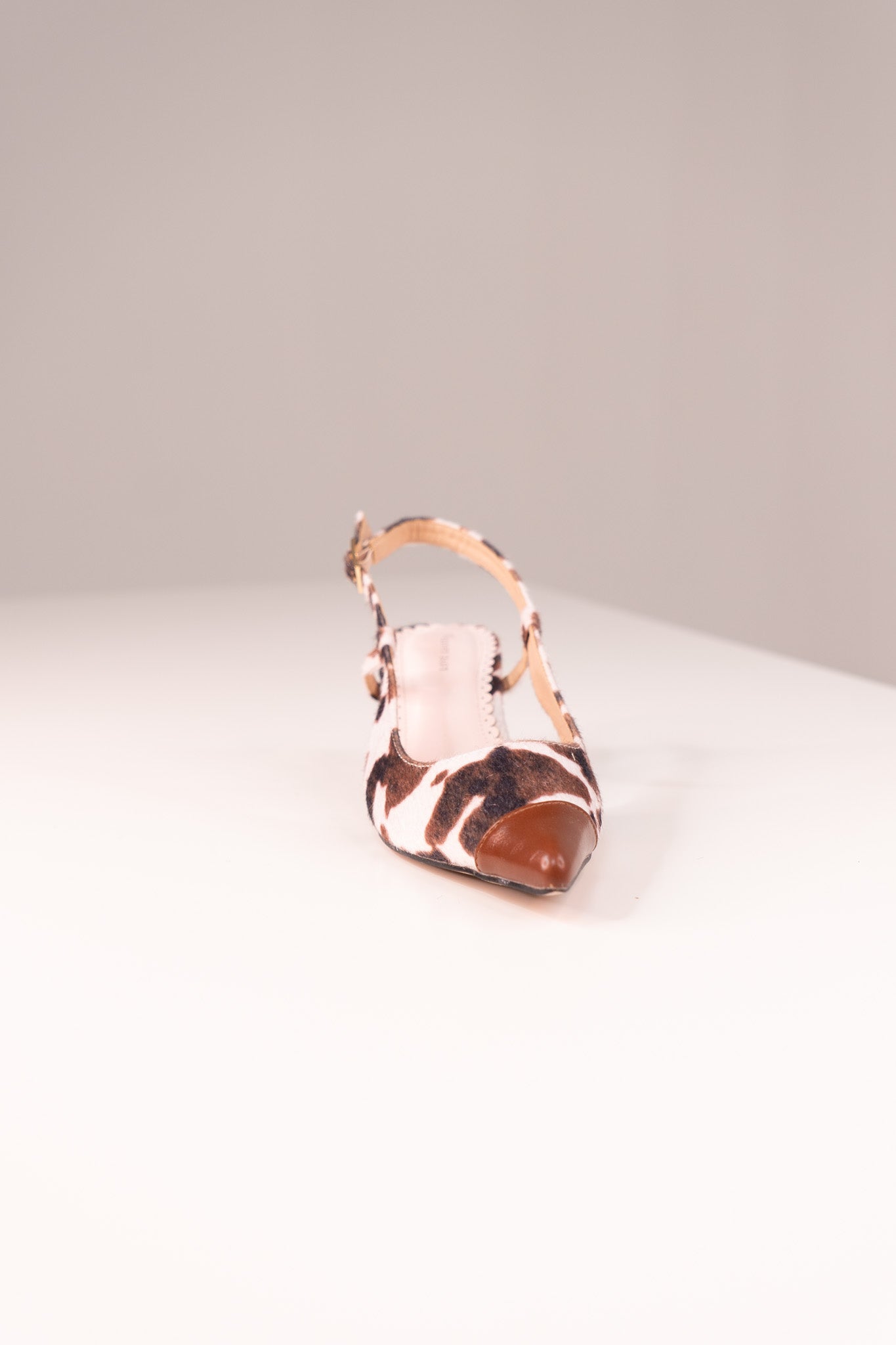 Love Laura Kitten Heel In Cow Print