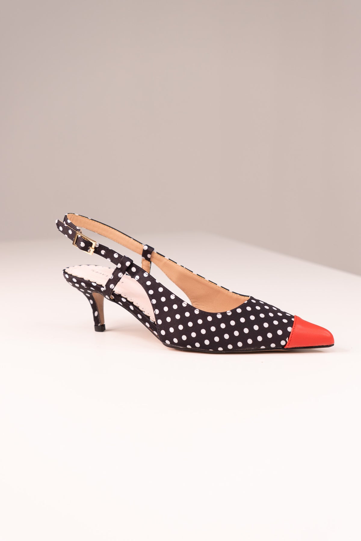 Love Laura Kitten Heel In Polka Dot
