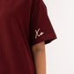 Love Laura Contrast T-Shirt Dress In Burgundy