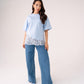 Love Laura Lace Trim T-Shirt In Blue