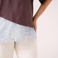Love Laura Lace Trim T-Shirt In Chocolate