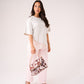 Love Laura Lace Trim T-Shirt In Grey Marl