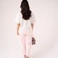 Love Laura Lace Trim T-Shirt In Grey Marl