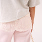 Love Laura Lace Trim T-Shirt In Grey Marl