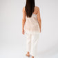 Love Laura Contrast Lace Trim Cami In Neutral