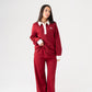 Love Laura Leisure Rugby Top In Dark Red