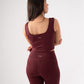 Love Laura Leisure Top In Burgundy