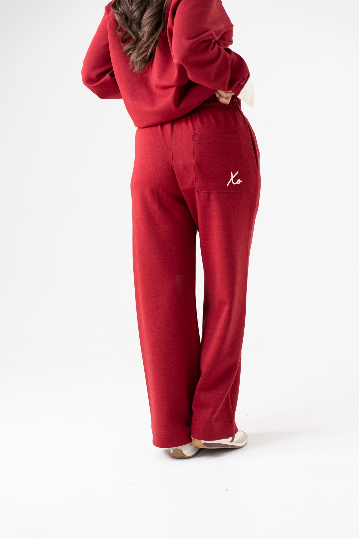 Love Laura Leisure Trousers In Dark Red