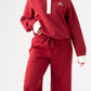 Love Laura Leisure Trousers In Dark Red