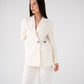 Love Laura Linen Blazer In Cream