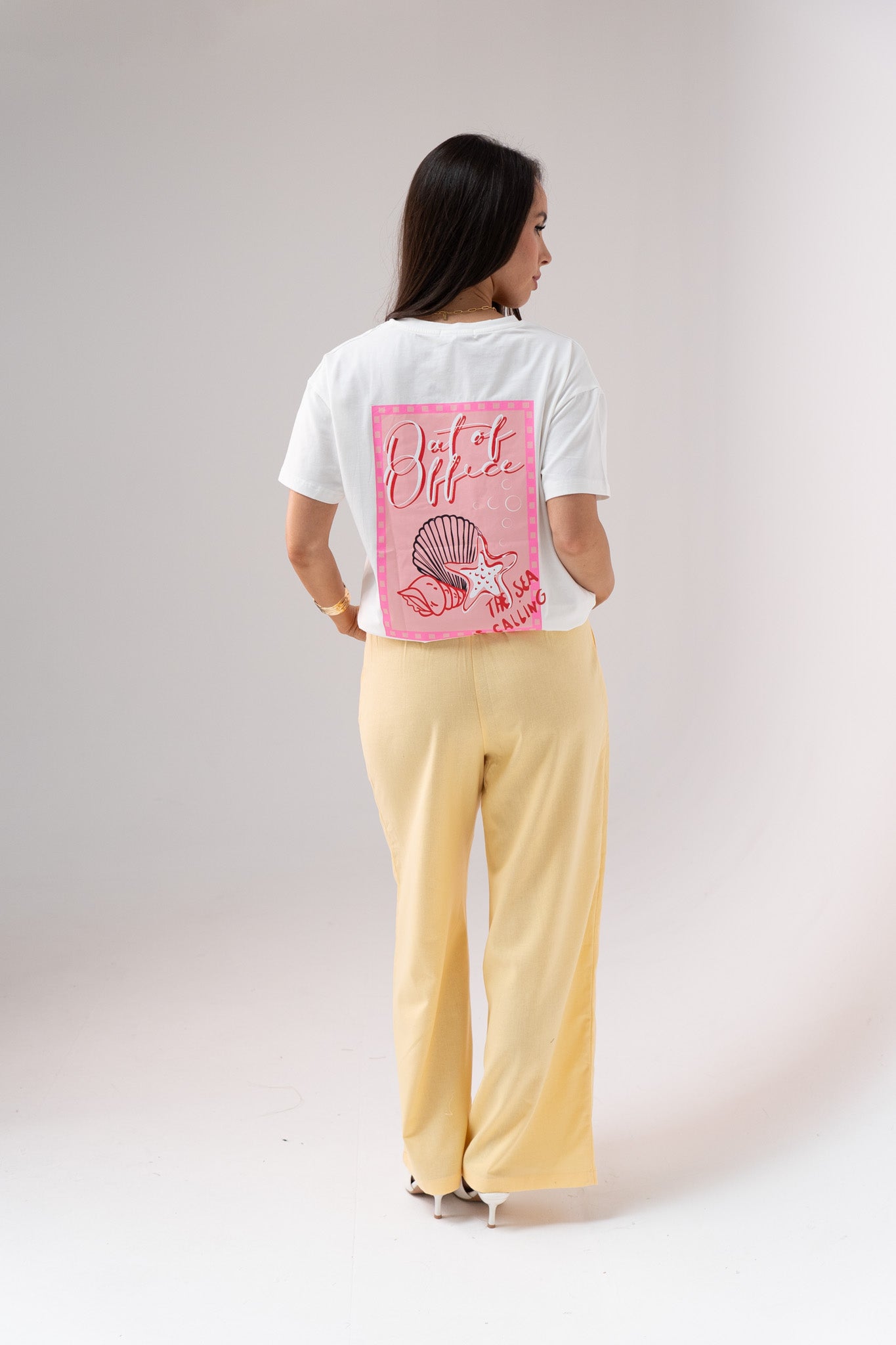 Love Laura Linen Trousers In Lemon