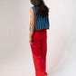 Love Laura Linen Trousers In Red