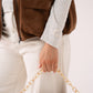 Love Laura Long Sleeve Ribbed Base Top In Grey Marl