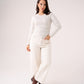 Love Laura Long Sleeve Ribbed Base Top In Grey Marl