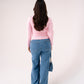 Love Laura Long Sleeve Ribbed Base Top In Pink