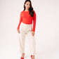 Love Laura Long Sleeve Ribbed Base Top In Red