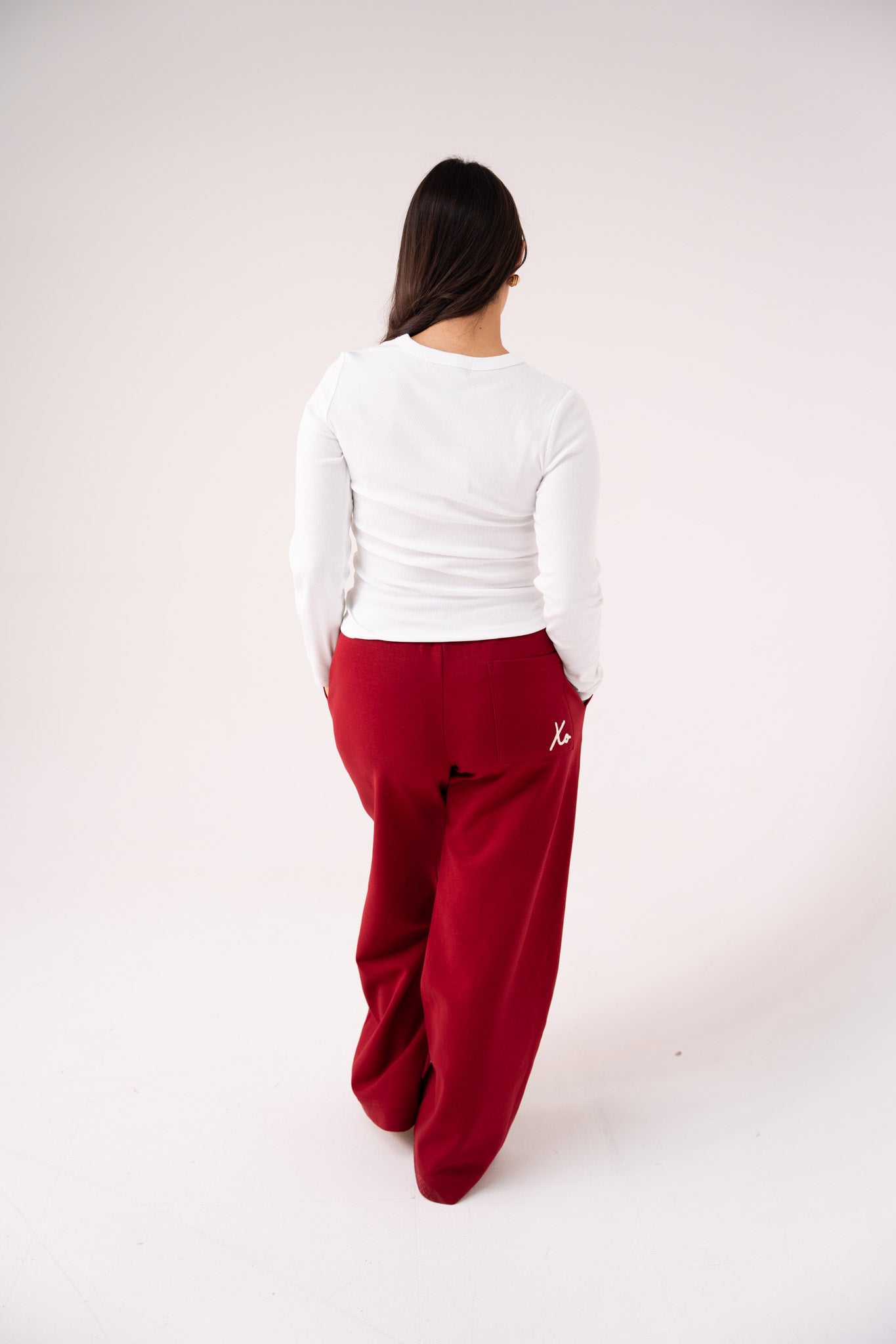 Love Laura Long Sleeve Ribbed Base Top In White