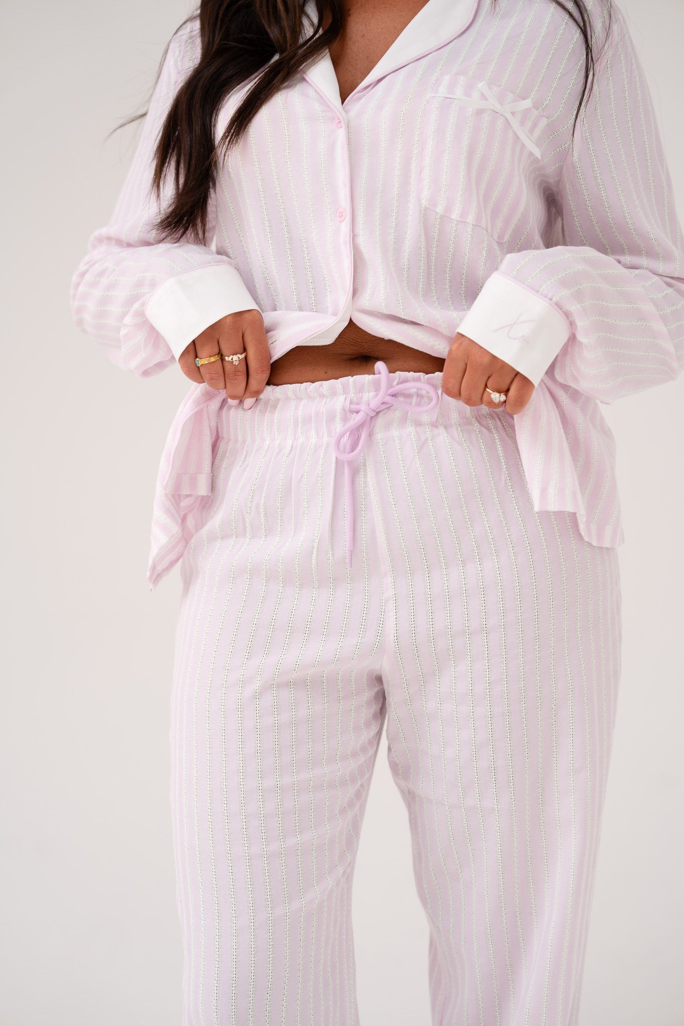 Love Laura Pyjamas In Lilac Stripe