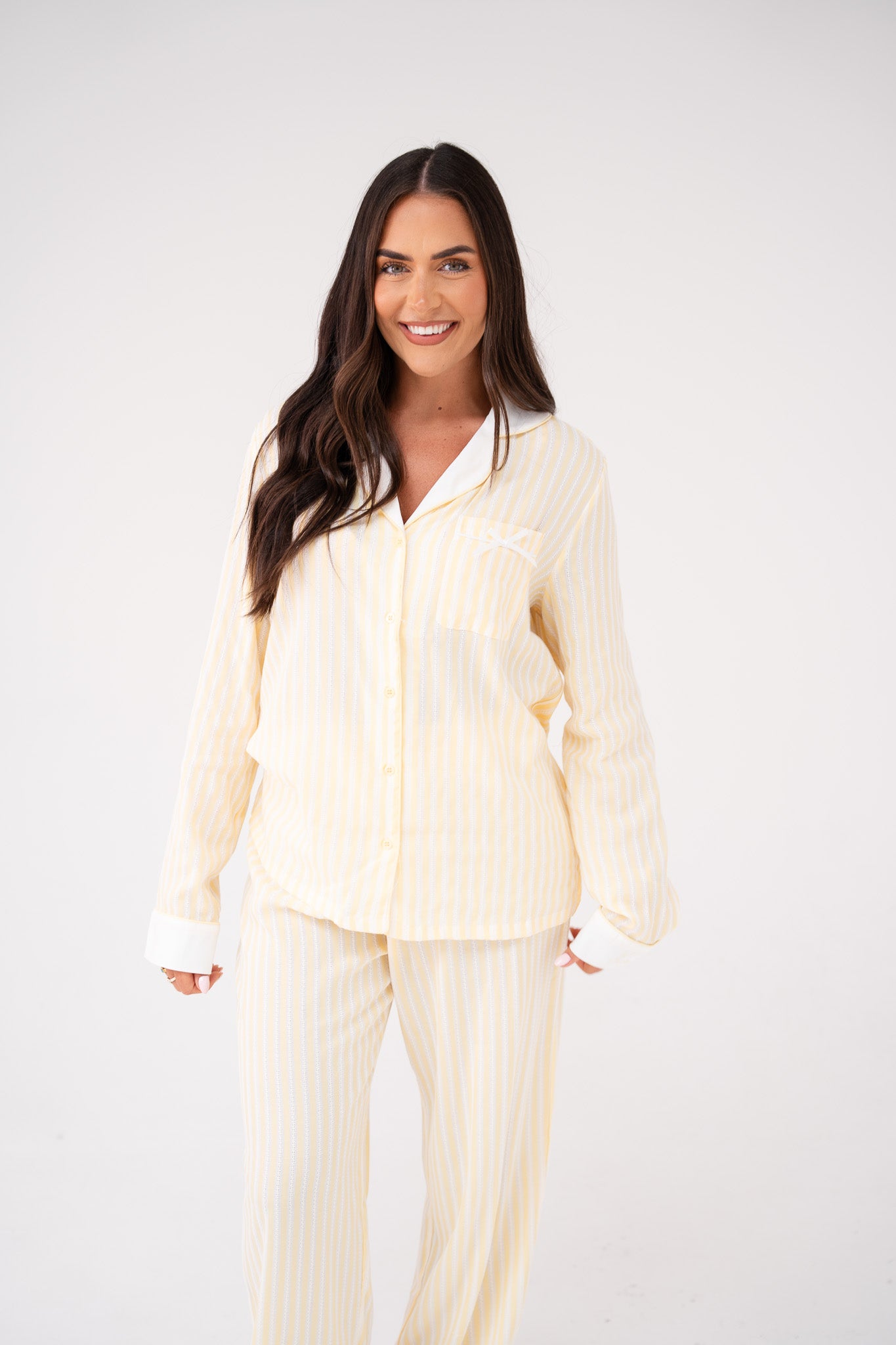 Love Laura Pyjamas In Lemon Stripe