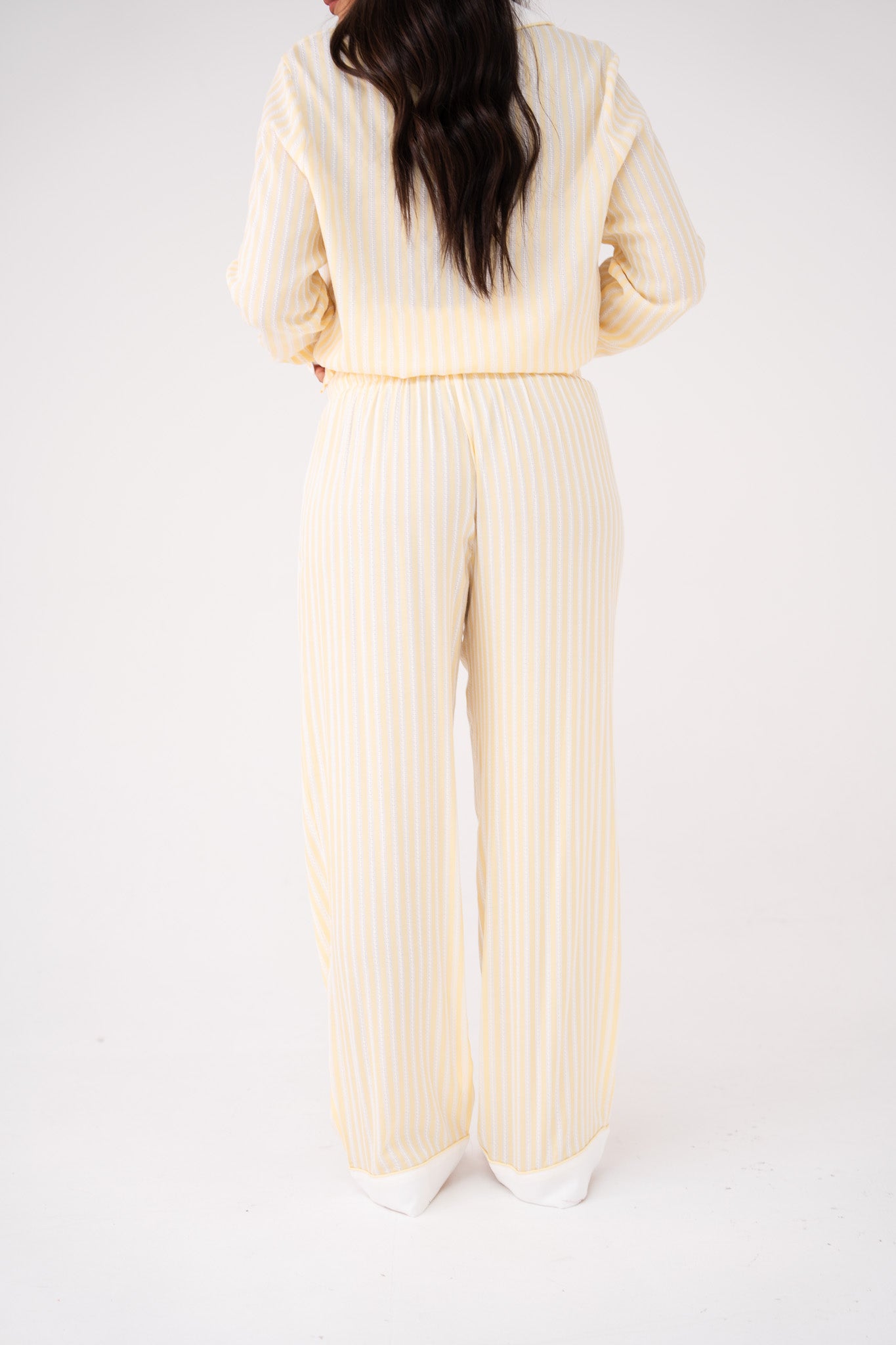 Love Laura Pyjama Trousers In Lemon Stripe