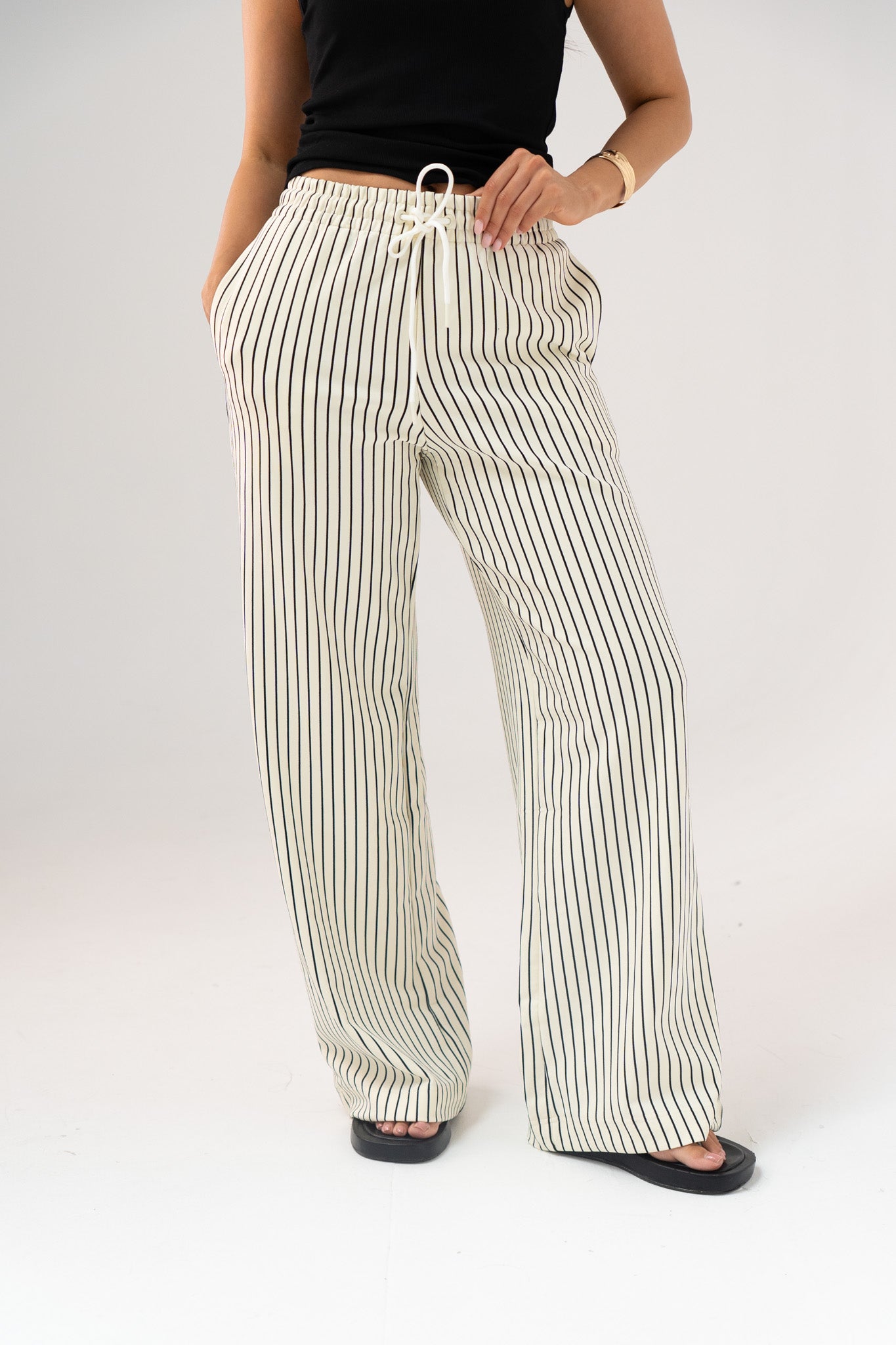Love Laura Luxe Trousers In Pinstripe